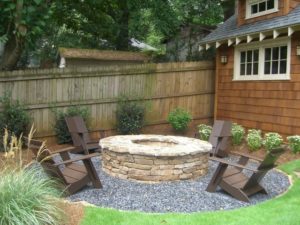 Backyard Brick and Stone Fire Pit Norwalk Seasonal - Des Moines, Iowa