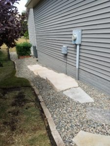 Stone Slab Walkway over Rock Norwalk Seasonal - Des Moines, Iowa