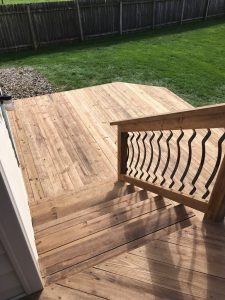 Wood and Metal Deck Stairs Norwalk Seasonal - Des Moines, Iowa