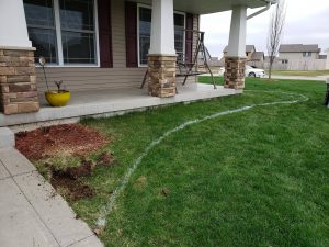In Progress Front Yard Makeover Norwalk Seasonal - Des Moines, Iowa