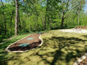 Backyard Mulch Garden Large Multi Level Retaining Wall by Norwalk Seasonal - Des Moines, Iowa