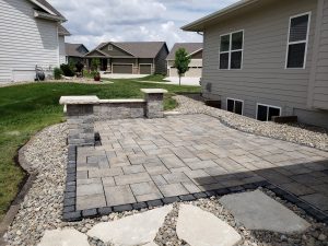 Stone Custom Patio Large Multi Level Retaining Wall by Norwalk Seasonal - Des Moines, Iowa