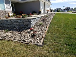 Retaining Wall with Stone Large Multi Level Retaining Wall by Norwalk Seasonal - Des Moines, Iowa