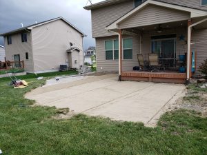 Before backyard patio replacement by Norwalk Seasonal - Des Moines, Iowa