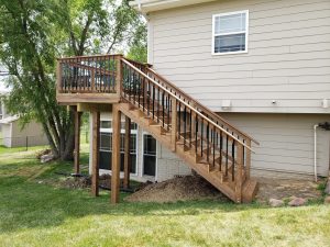 Deck Stairs Build by Norwalk Seasonal - Des Moines, Iowa