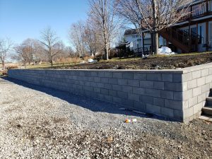 Lakeside Retaining Wall in Progress by Norwalk Seasonal - Des Moines, Iowa