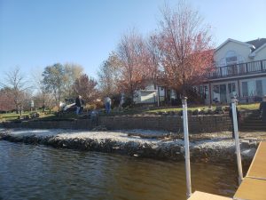 Lakeside Retaining Wall Build by Norwalk Seasonal - Des Moines, Iowa