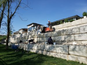 Large Multi Level Retaining Wall by Norwalk Seasonal - Des Moines, Iowa