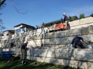 Large Multi Level Retaining Wall by Norwalk Seasonal - Des Moines, Iowa
