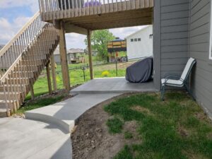 Multi level backyard patio by Norwalk Seasonal - Des Moines, Iowa