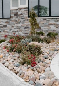 Shrub Garden with Rock Landscaping Norwalk Seasonal - Des Moines, Iowa