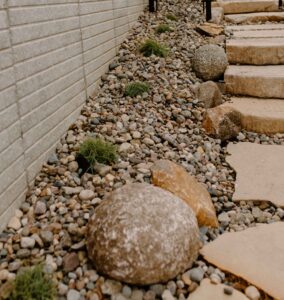 Rock Garden Along Steps Norwalk Seasonal - Des Moines, Iowa
