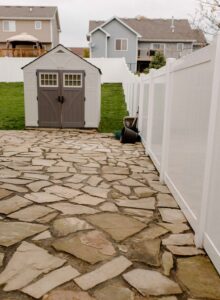Stone Slab Backyard Patio Norwalk Seasonal - Des Moines, Iowa