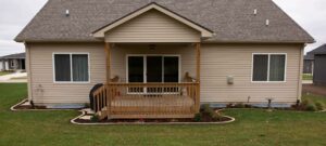 Mulch Landscaping around Deck Norwalk Seasonal - Des Moines, Iowa